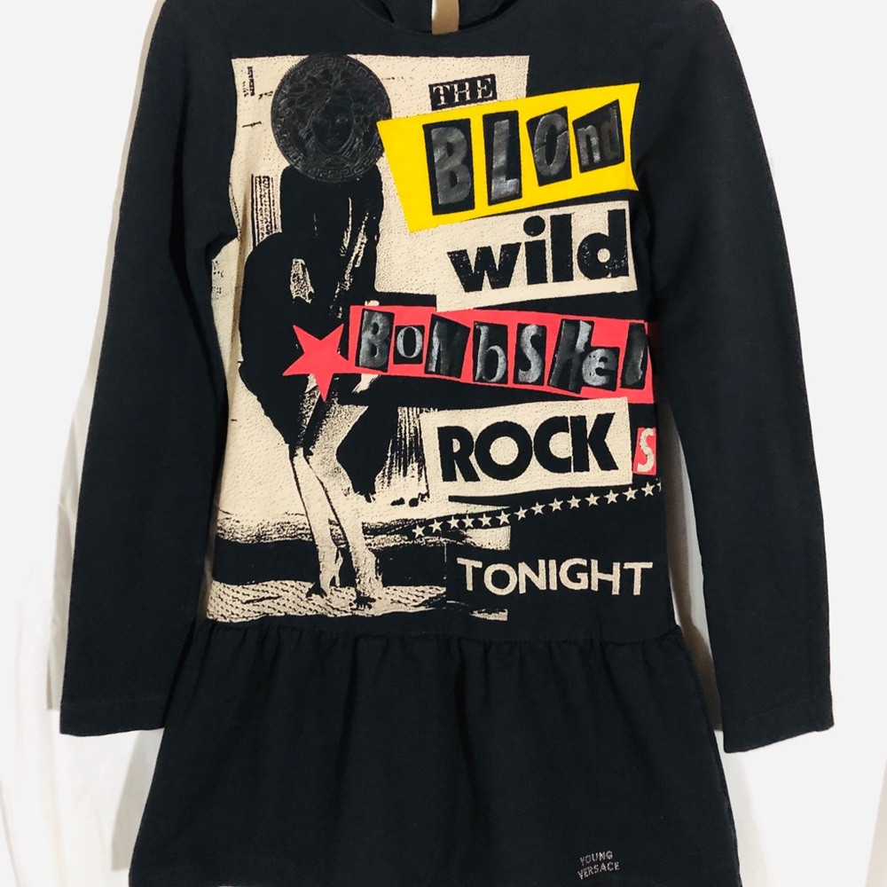 Girls black young Versace top